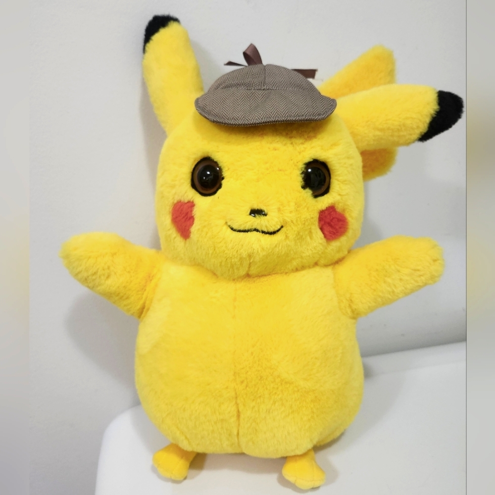 Pokemon DETECTIVE PIKACHU 14" Plush Stuffed Toy By Wicked Cool Toys 2019
